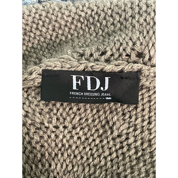 FDJ French Dressing Jeans Gray Alpaca Wool Blend Cardigan Sweater Small Classic - Picture 8 of 10